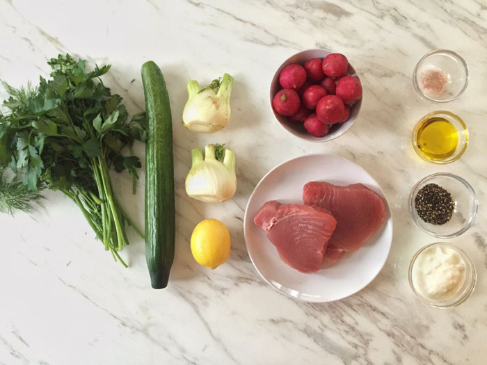 Seared-Tuna-Steak-with-Cucumber-Radish-and-Fennel-Salad-Tuna