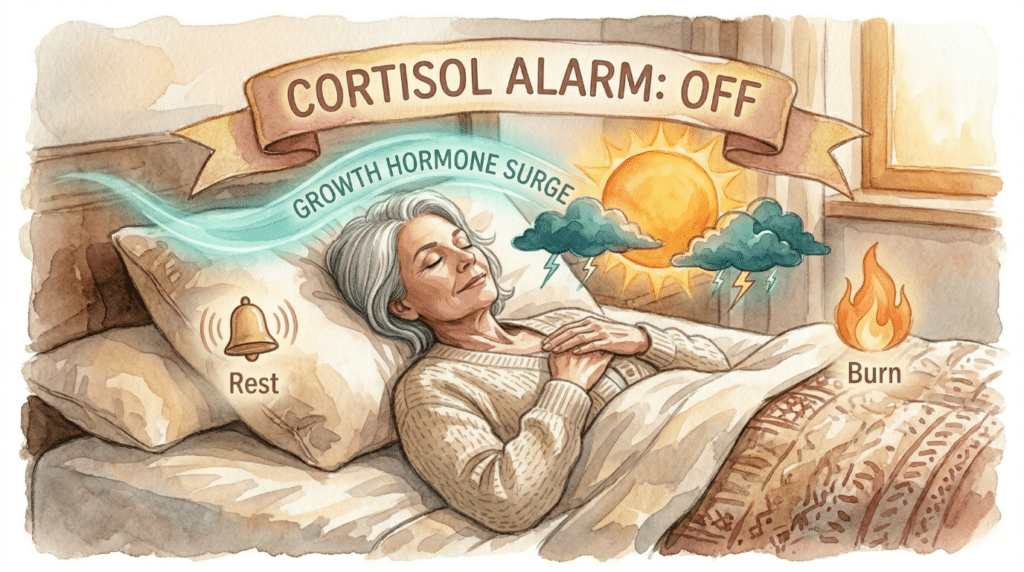 cortisol-alarm-off-growth-hormone-surge