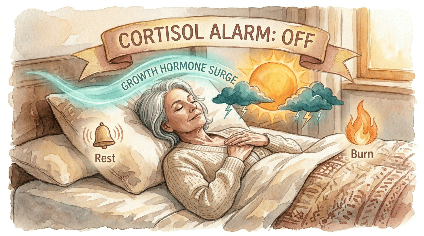 cortisol-alarm-off-growth-hormone-surge