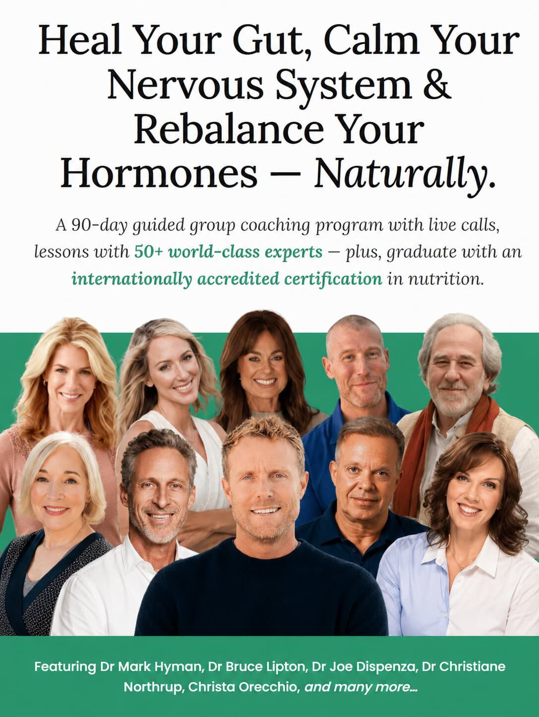 Food Matters 90-Day Root Cause Healing Program featuring Mark Hyman, Bruce Lipton, Joe Dispenza, Christiane Northrup, Christa Orecchio and other experts