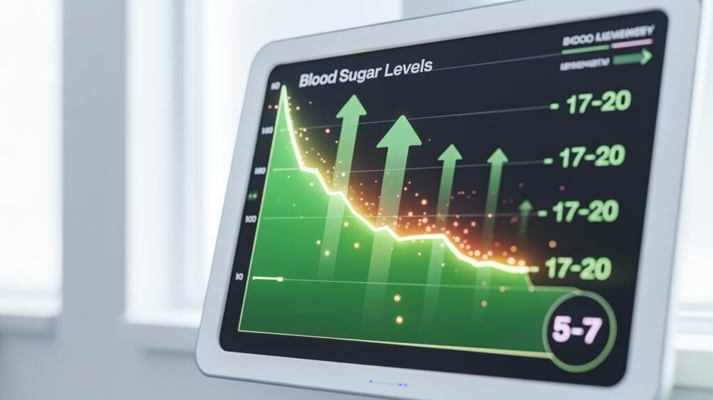 illustration of blood sugar chart