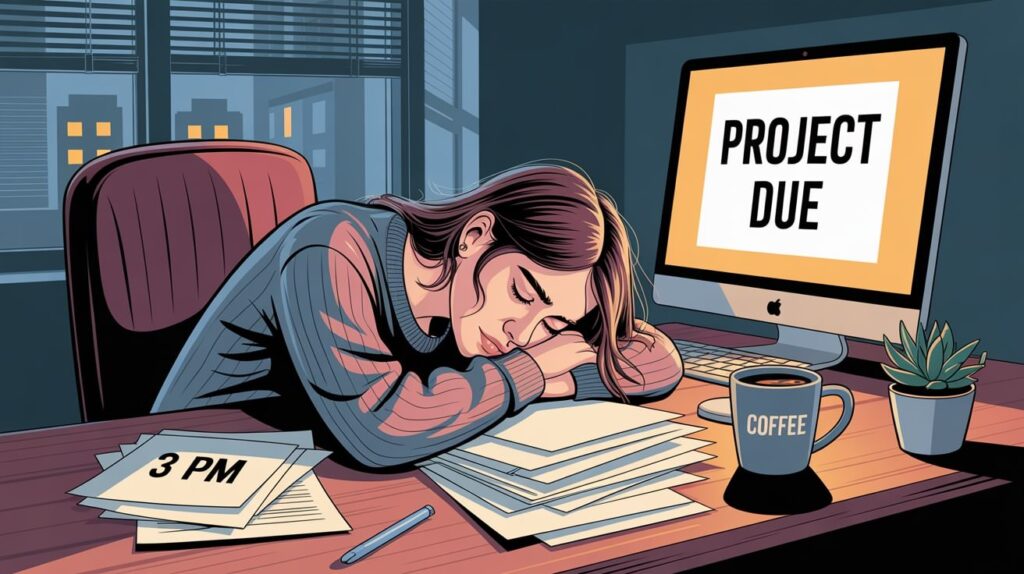 woman feeling tired at 3 pm